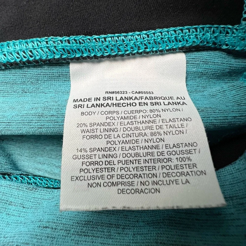 Nike Dri-Fit Leggings Women's Size XS Aqua Black Running Athletic Gym